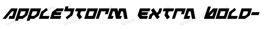 AppleStorm Extra Bold字体转换